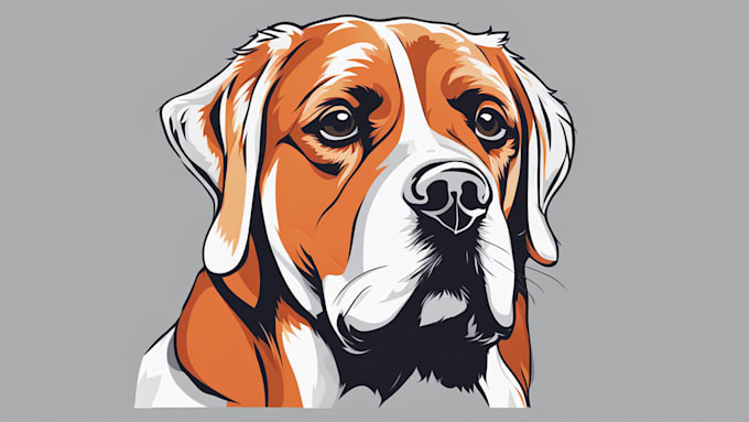 draw minimalist pet illustration portrait vector