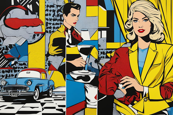 draw pop art or roy lichtenstein style