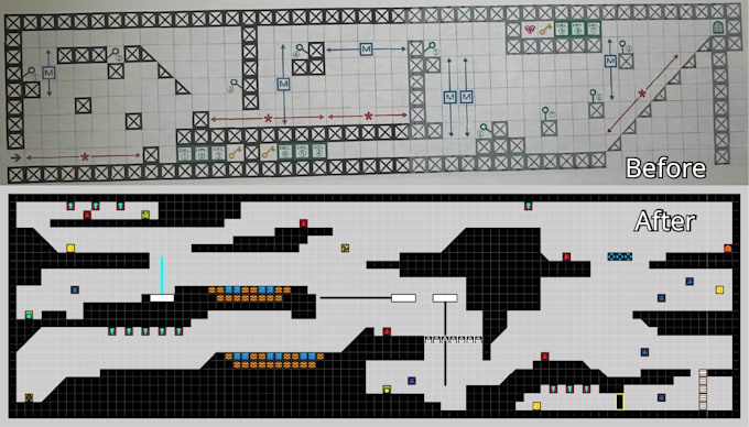 design a 2d game level in unity, godot, or unreal