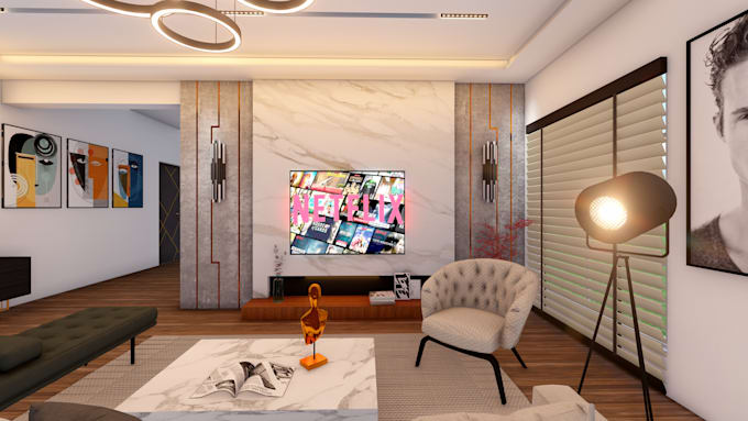 3d interior design modeling