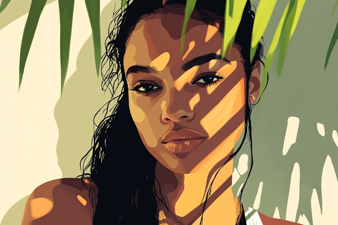make vector portrait, illustrations, line art, vector art