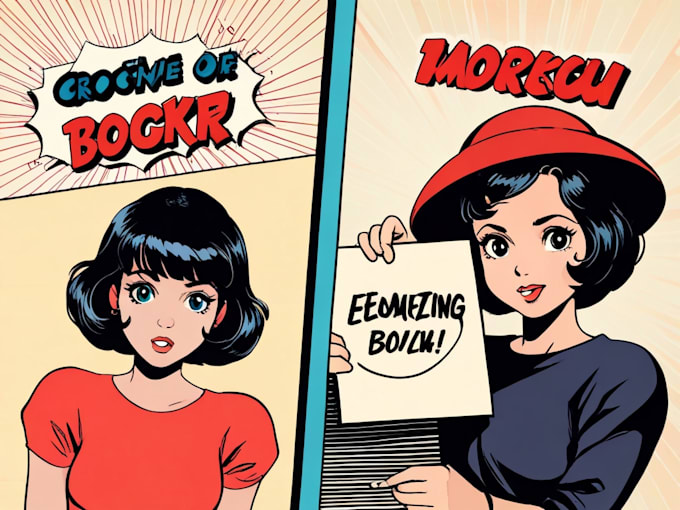 create comics illustration retro and vintage