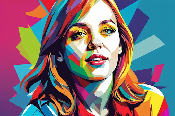 make an awesome and colorfull wpap pop art illustration