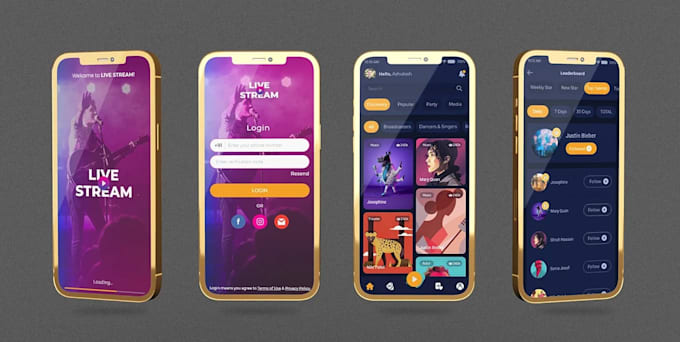 develop live streaming app video streaming music streaming streaming website