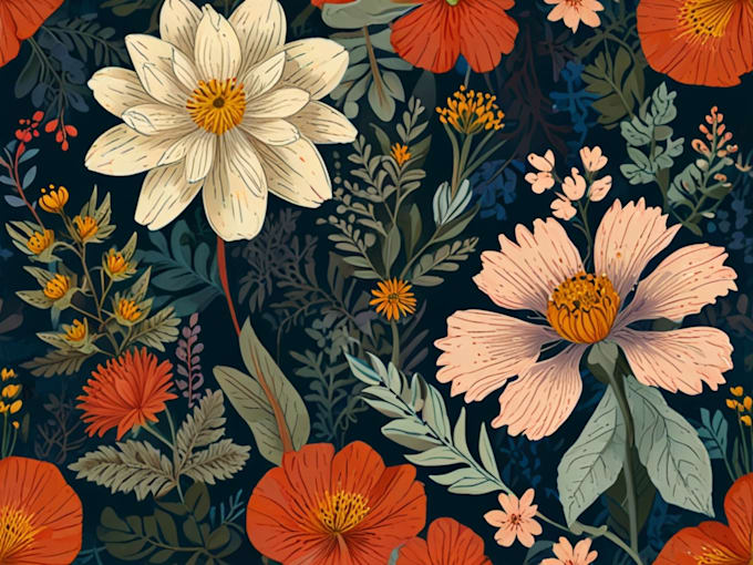 craft a beautiful botanical or floral illustration