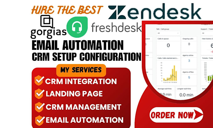 setup zendesk freshsales gorgias crm landbot chatbot freshdesk automation flows
