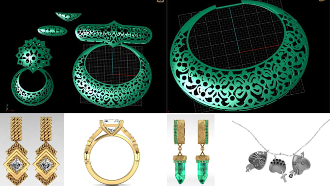 design casting ready 3d jewelry cad in rhino or matrixgold