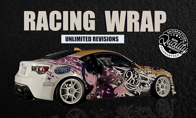 design racing car wrap, car wrap, racing car wrap design, car design
