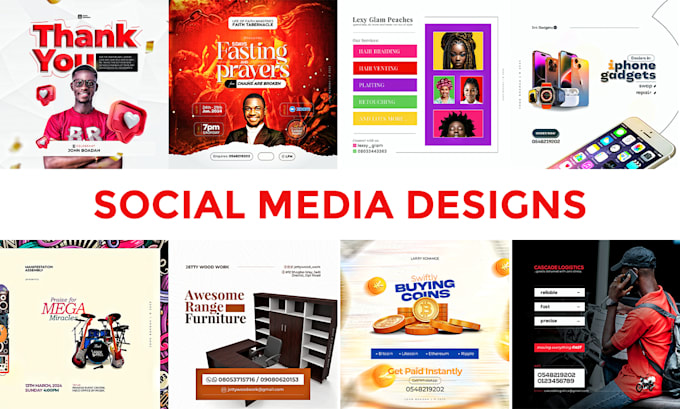 create a functional and aesthetic social media designs for brand visibility