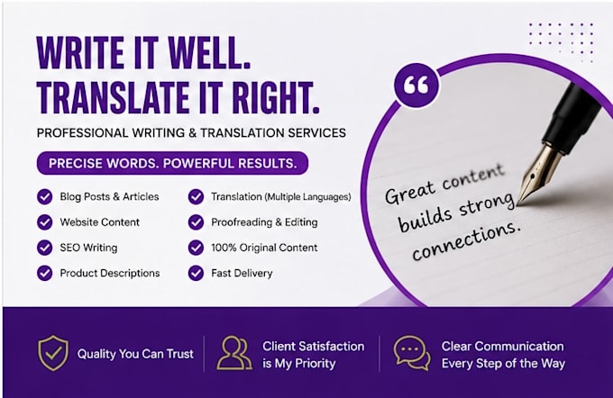 do something really good at writing