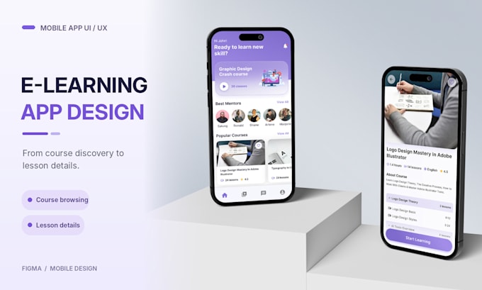 design mobile app UI UX in figma for startups and mvps