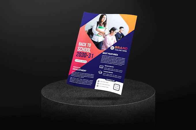 design flyer, price list, invoice, one pager, media kit