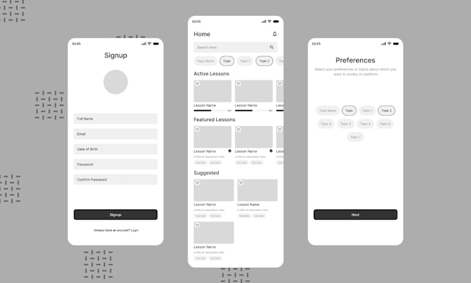 do ux wireframe design for your app and website with figma prototype