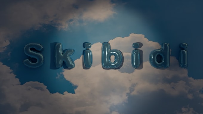 do 3d y2k inflated balloon text for your projects