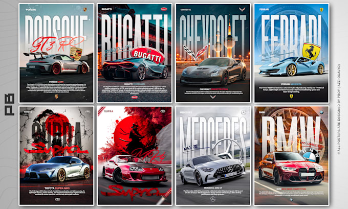 Design a custom car poster for any car model in 24 hours by Pboy_oualyd ...