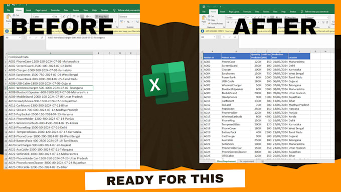 do excel data formatting and arrange well