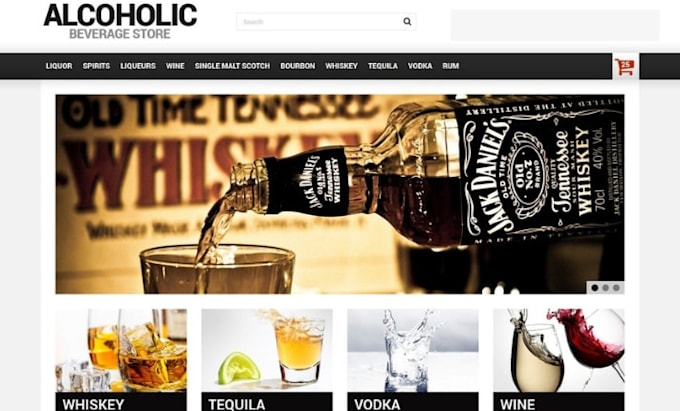 design wine shopify liquor wine beverages alcohol store wine beverages website