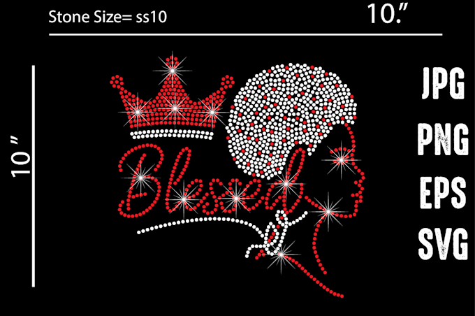 custom rhinestone template design