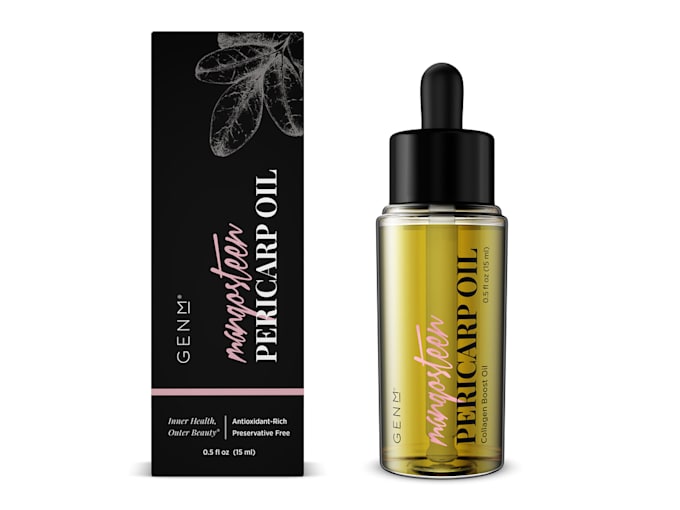 3d rendering serum bottle product and brand packaging