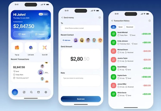develop a money transfer app for fast and secure p2p payments