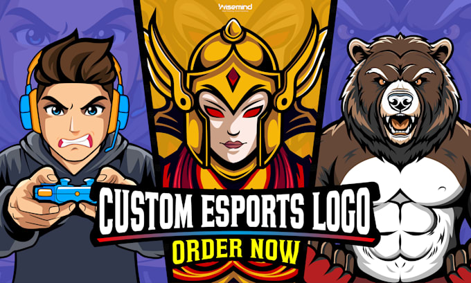 design a mascot logo for gaming and esports