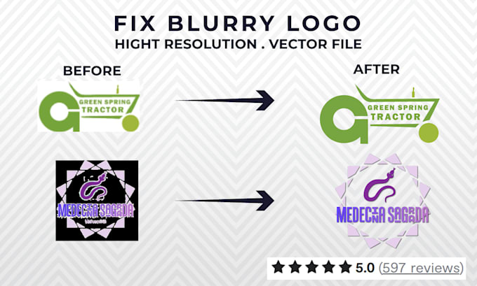 recreate blurry logo into HD vector