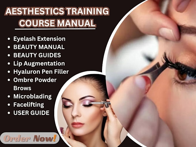 design aesthetic beauty, microblading, dermaplaning, pdf training course manual