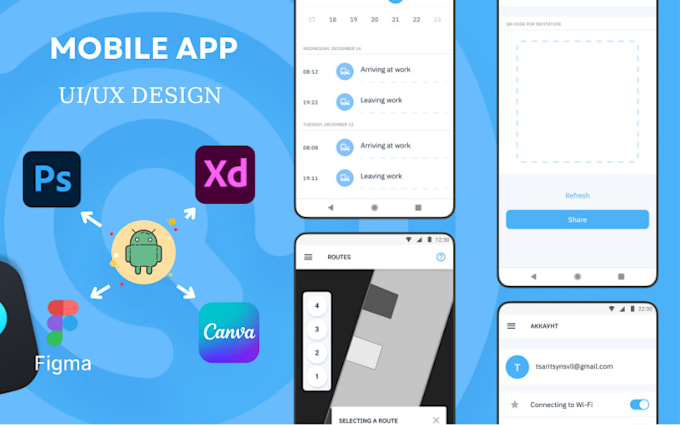 convert figma, canva, xd to android app and backend nestjs