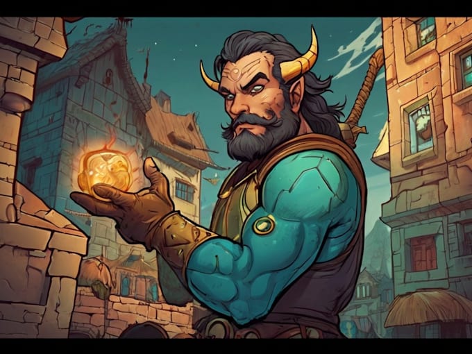 draw a fantasy character ilustration
