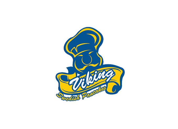 make catchy attract viking pancakes logo