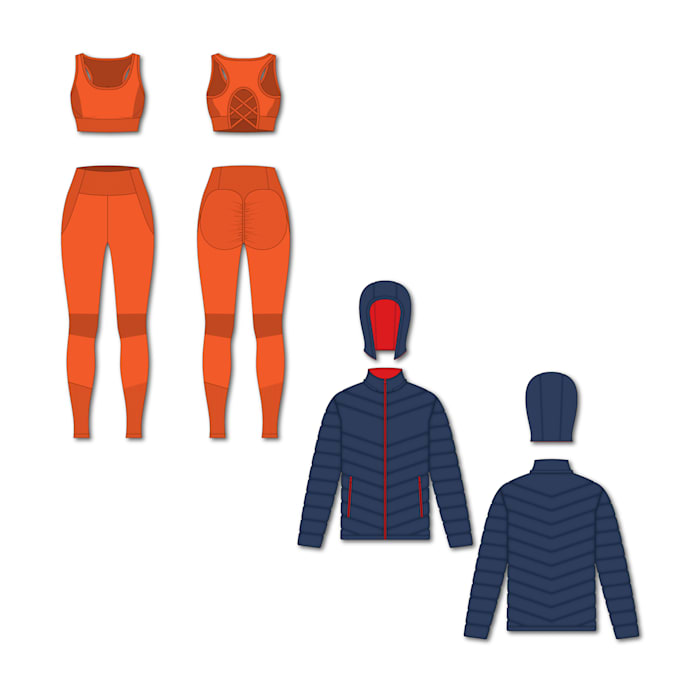 do fashion clothing design technical mockup