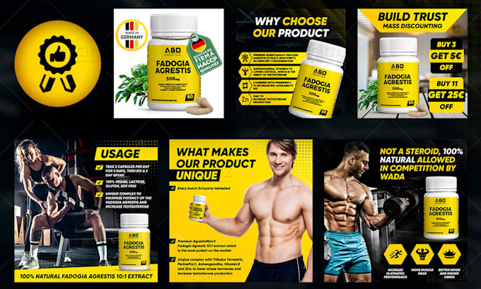 design amazon product listing and create infographics images