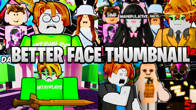 make you professional roblox thumbnails