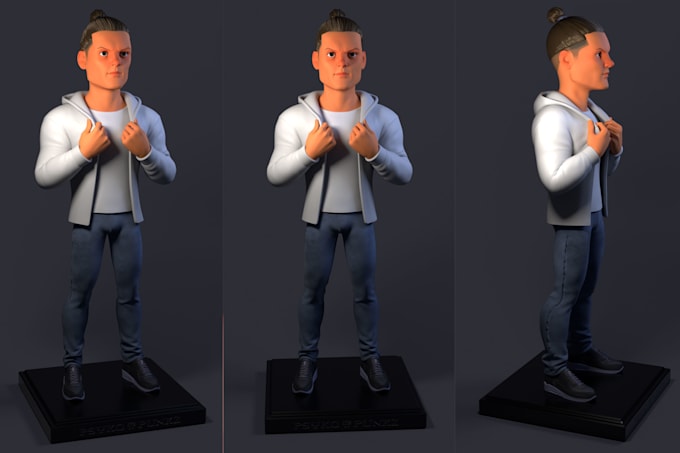 sculpt 3d caricature character