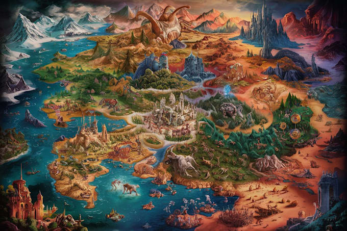 make highly detailed fantasy maps for you