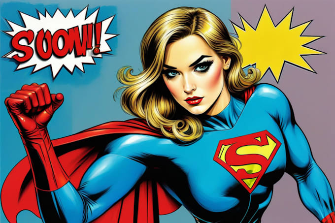 draw comic superhero pop art portrait