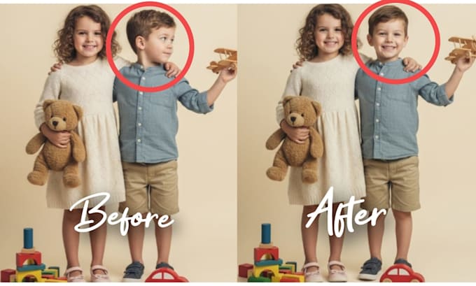 fix your photos by face swap, head replace, head change or face change