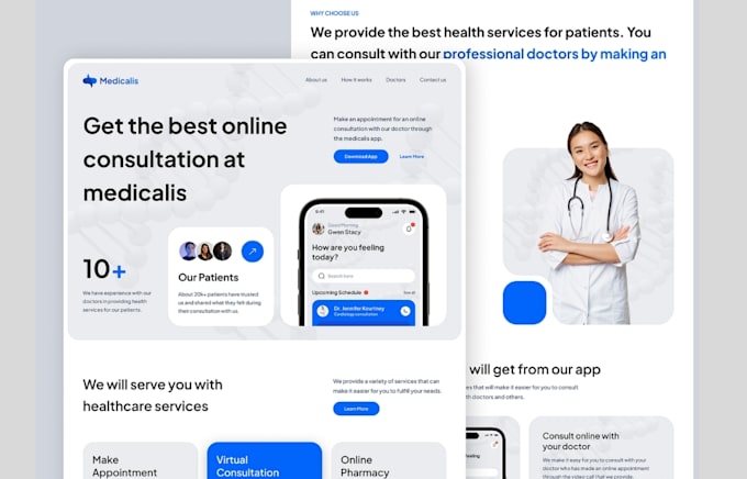 create healthcare, doctor, medical website for your business