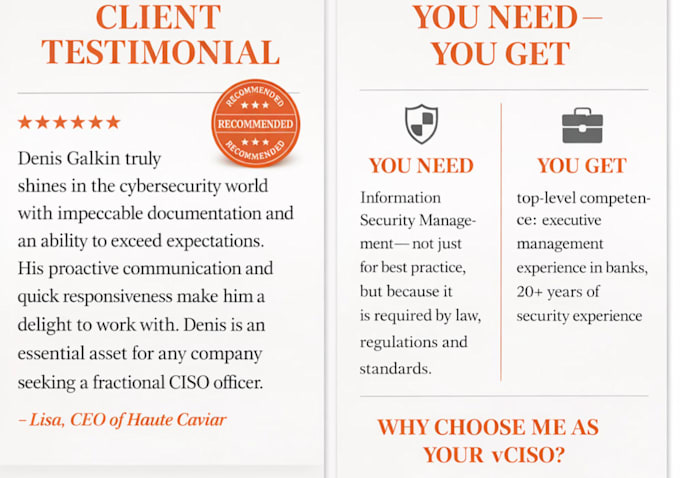 enterprise vciso, chief information security officer, ciso, biso