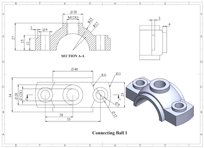 3d cad model 2d mechanical, technical drawings in autocad and ...