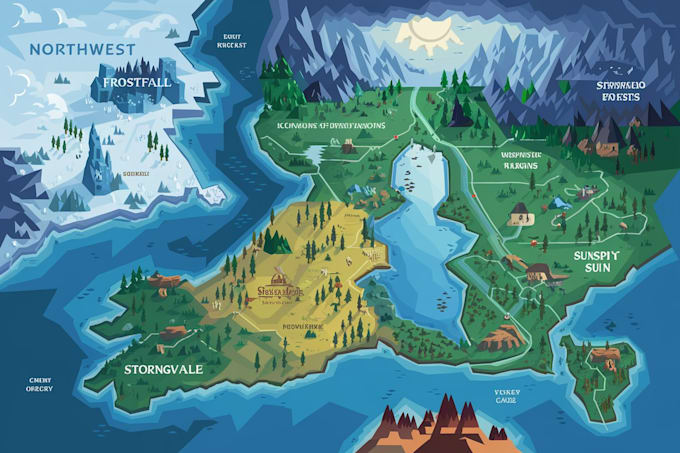 make digitally drawn fantasy maps for you