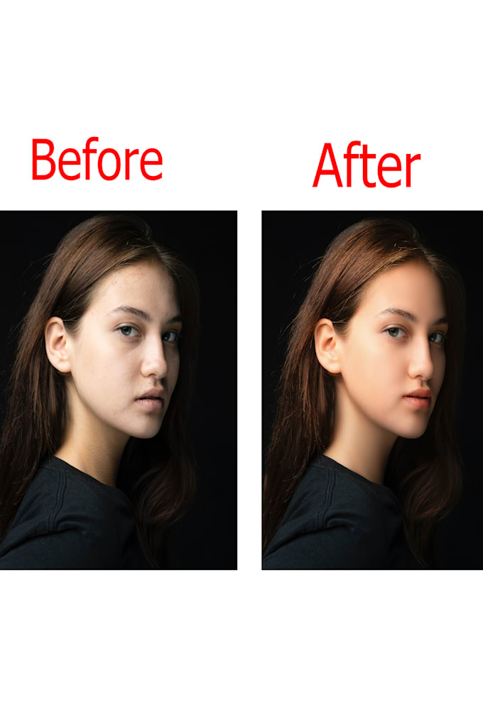 corporate portrait retouching with reduce flying hair
