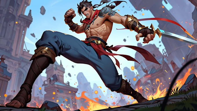 make a character illustration in a fantasy world