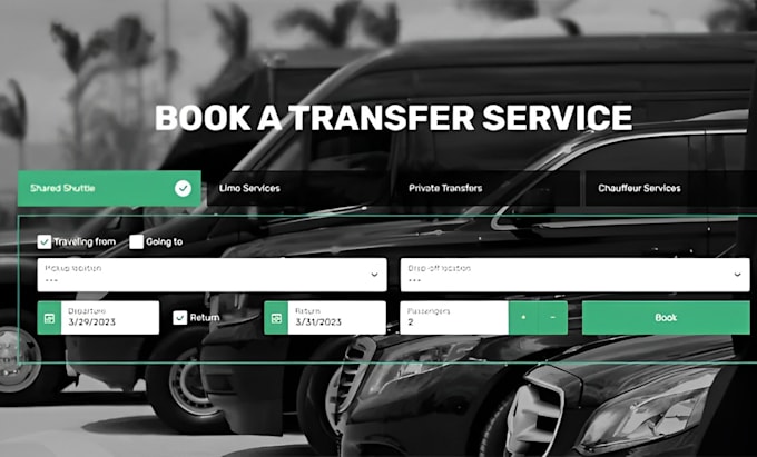 build taxi booking website, chauffeur, limousine website, taxi website with SEO