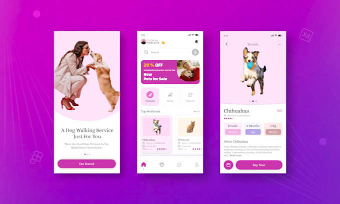 design modern mobile app and web UI UX in figma