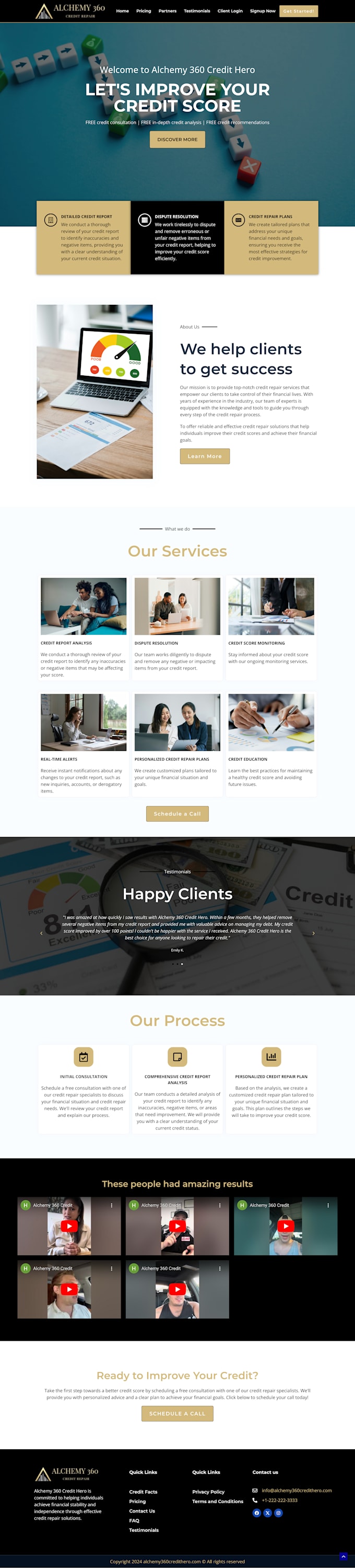 design mobile responsive credit repair wordpress website