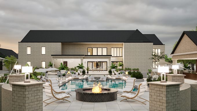 do architectural 3d rendering, 3d modelling house,villas,homes