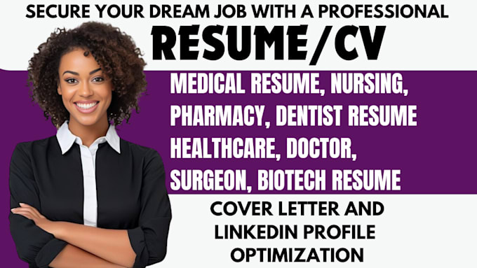 write professional ats doctor nursing healthcare medical resume writing cv