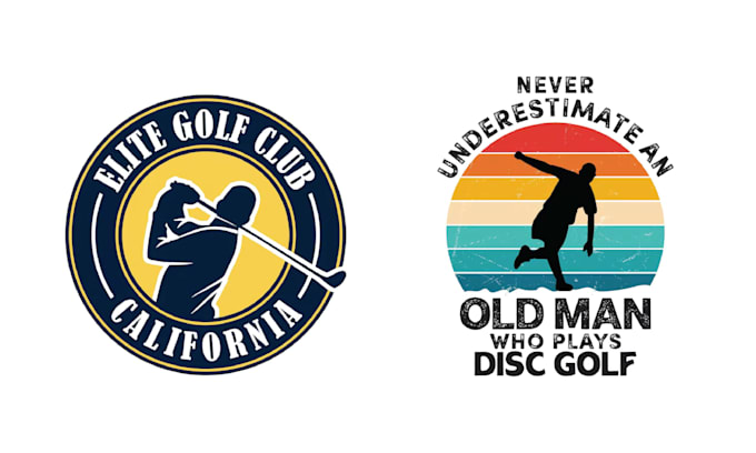 design retro hand drawn golf club logo