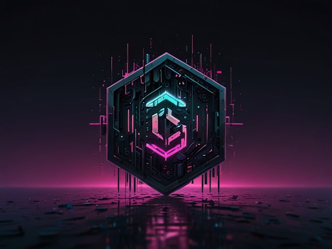 do crypto cyberpunk glitch logo